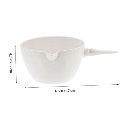 Ceramics Evaporating Basin with Handle Porcelain Laboratory Evaporation Dish for Concentrated and Solid Burning Flat Round Bottom Stable Container in Saudi Arabia