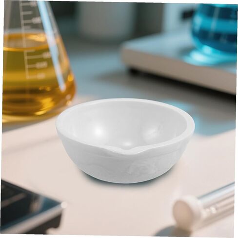 LIFKOME قطعتان من أطباق التبخير السيراميكية لعينات المختبر، سطح مقاوم للحرارة وغير لاصق لمشاريع العلوم المدرسية وتجارب التدفئة المعملية in Saudi Arabia