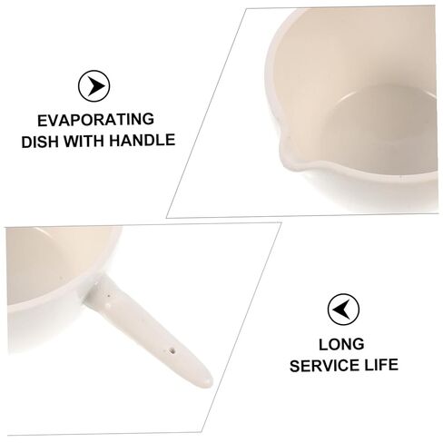 Laboratory Evaporating Basin with Handle Round Evaporation Dish for Heating and Storage Acid and Alkali Resistant Porcelain Evaporating Container for Experiments in Saudi Arabia