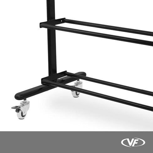 رف تخزين كرات التمرين ذو 4 طبقات من Valor Fitness مع عجلات - يحمل ما يصل إلى 20 كرة طبية وكرة حائطية - منظم صالة الألعاب الرياضية المنزلي المتين in Kuwait