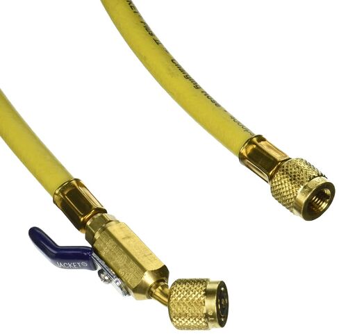 Yellow Jacket 29125 Plus II 1/4" Hose with Compact Ball Valve, 25', Yellow in Saudi Arabia