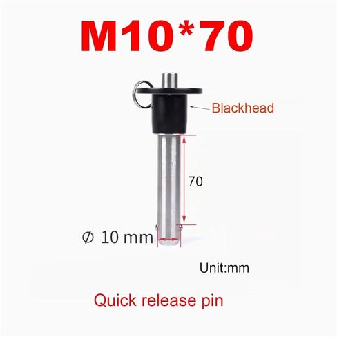 10mm Black Ball Head Quick Release Pin - Stainless Steel Self-Locking Safety Lock Pin(1pcs M10X70) in Saudi Arabia