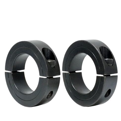 طوق عمود منقسم مزدوج مع برغي مثبت، تشطيب بأكسيد أسود، نطاق القطر الداخلي 3 مم إلى 100 مم لتحديد موضع المحور والقضيب (عبوة واحدة) (MITK-8-18-9) in Kuwait