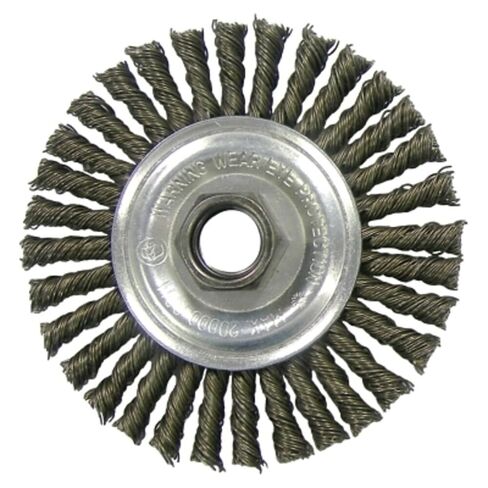 Weiler 804-36218 Vortec Pro Stringer Bead Knot Wire Wheel, 4" Diameter, 5/8-11 UNC, 0.02", 20000 rpm (Pack of 5) in Saudi Arabia