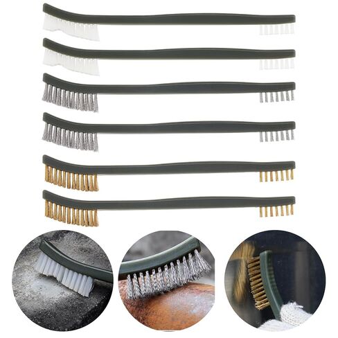 6pcs Mini Wire Brush Set, Paint and Dirt Remover, Cleaning Welding Slag and Rust, Steel Nylon Brass Brush for Cleaning Paint, Dirt (6pcs) in Saudi Arabia