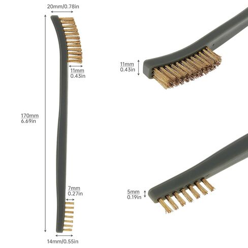 6pcs Mini Wire Brush Set, Paint and Dirt Remover, Cleaning Welding Slag and Rust, Steel Nylon Brass Brush for Cleaning Paint, Dirt (6pcs) in Saudi Arabia
