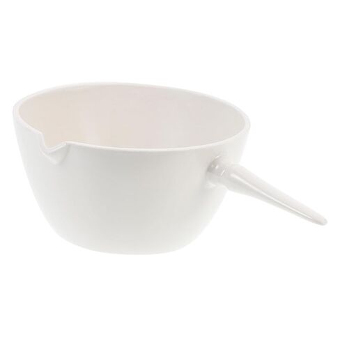 Round Porcelain Evaporating Bowl with Handle Acid-Resistant Laboratory Basin for Concentrated Evaporation School and Home Science Use in Saudi Arabia