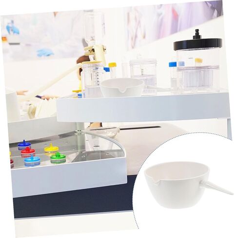 Round Porcelain Evaporating Bowl with Handle Acid-Resistant Laboratory Basin for Concentrated Evaporation School and Home Science Use in Saudi Arabia