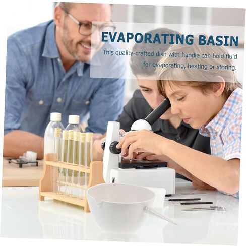 Porcelain Evaporating Dish with Handle Heat-Resistant School Evaporating Basin for Laboratory and Home Use Round Surface for Efficient Solvent Evaporation and Concentration in Saudi Arabia
