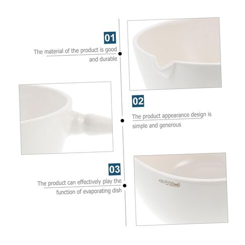 Porcelain Evaporating Dish with Handle Heat-Resistant School Evaporating Basin for Laboratory and Home Use Round Surface for Efficient Solvent Evaporation and Concentration in Saudi Arabia