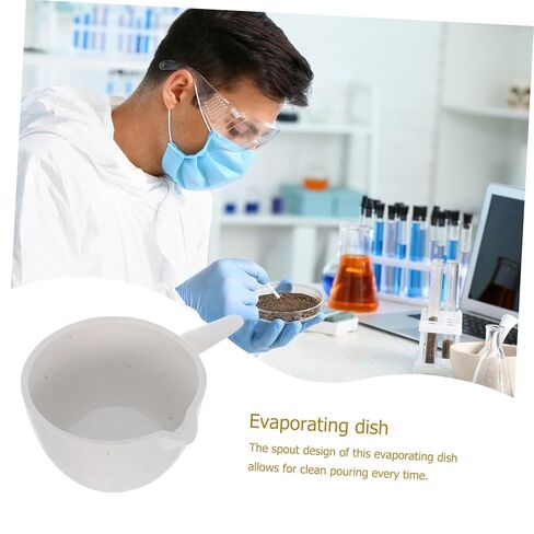 2pcs Laboratory Evaporating Basin with Handle Round Bottom Evaporation Dish for Heating Concentrating and Storing Liquids in Experiments in Saudi Arabia