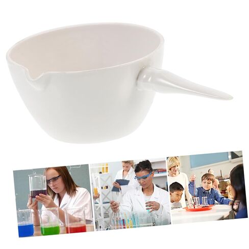 Porcelain Round Evaporating Basin with Handle Heat-Resistant Laboratory Evaporating Dish for Concentrating Liquids and Drying Solids Stable Flat Bottom Suitable for School and Home in Saudi Arabia