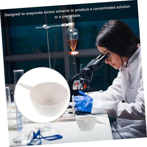 Porcelain Round Evaporating Basin with Handle Heat-Resistant Laboratory Evaporating Dish for Concentrating Liquids and Drying Solids Stable Flat Bottom Suitable for School and Home in Saudi Arabia