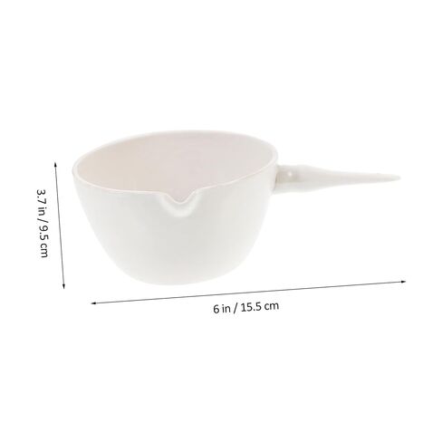 Porcelain Round Evaporating Basin with Handle Heat-Resistant Laboratory Evaporating Dish for Concentrating Liquids and Drying Solids Stable Flat Bottom Suitable for School and Home in Saudi Arabia