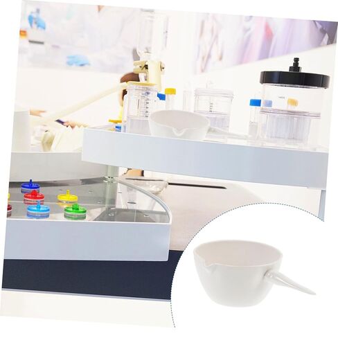 Porcelain Round Evaporating Basin with Handle Heat-Resistant Laboratory Evaporating Dish for Concentrating Liquids and Drying Solids Stable Flat Bottom Suitable for School and Home in Saudi Arabia