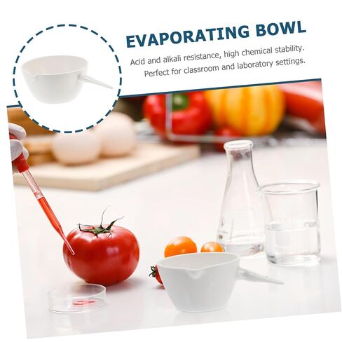 LIFKOME Porcelain Laboratory Evaporating Basin with Handle Heat-Resistant Evaporation Dish for Concentrating and Drying Solids Round Container for Lab Use in Saudi Arabia