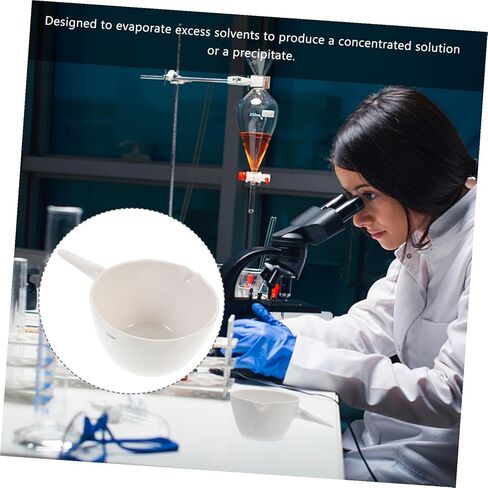 Porcelain Round Evaporating Basin with Handle Laboratory Evaporating Dish for Concentrated Evaporation and Solid Burning Spout Design for Clean Pouring Stable Flat Bottom in Saudi Arabia