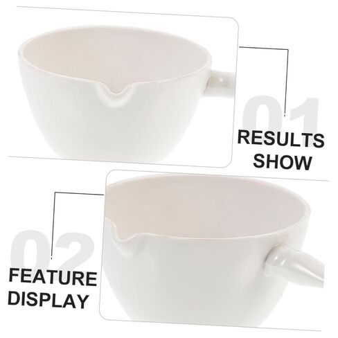 Porcelain Round Evaporating Basin with Handle Surface Ceramic Evaporation Dish for Lab Experiments Concentrated Evaporator Acid Alkali Resistant Scientific Container in Saudi Arabia