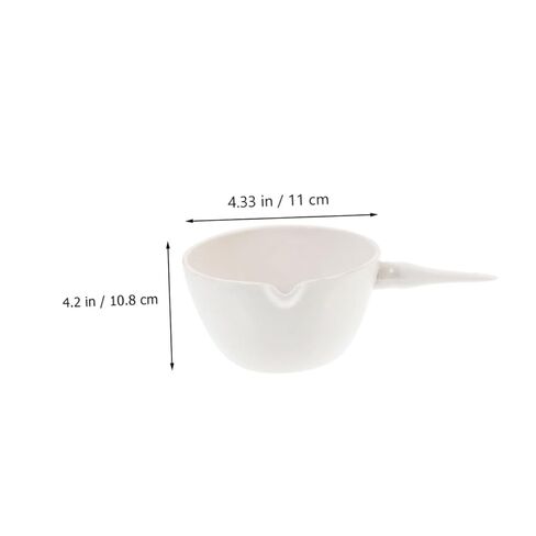 Porcelain Round Evaporating Basin with Handle Surface Ceramic Evaporation Dish for Lab Experiments Concentrated Evaporator Acid Alkali Resistant Scientific Container in Saudi Arabia