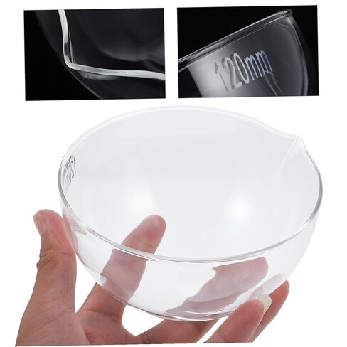 Glass Evaporating Dish Round Bottom Laboratory Container Acid Alkali Resistant Heat Stable Evaporation Bowl for School and Household Use in Saudi Arabia