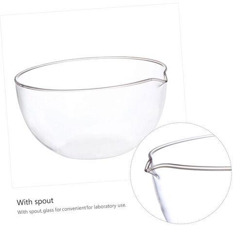 Glass Evaporating Dish with Spout Flat Bottom Heat-Resistant Laboratory Container for Evaporation and Storage Premium Borosilicate Glass Reusable and Practical for School and Home in Saudi Arabia