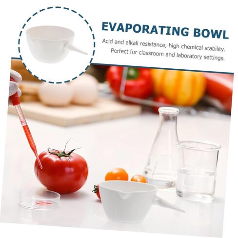 Porcelain Round Evaporating Bowl with Handle Heat-Resistant Lab Evaporating Dish for Concentrated Spout Design for Clean Pouring Reusable Laboratory Glassware in Saudi Arabia