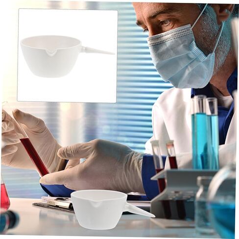 Porcelain Round Evaporating Bowl with Handle for Laboratory and School Use Surface Area Design for Efficient Heating and Evaporation Spout for Easy Pouring High-Grade Porcelain in Saudi Arabia