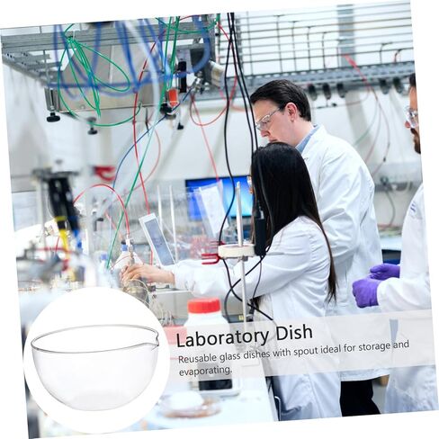 Reusable Glass Evaporating Dish Flat Bottom Borosilicate Laboratory Vessel for Concentrated Evaporation Heat Resistant Suitable for School and Home Use in Saudi Arabia