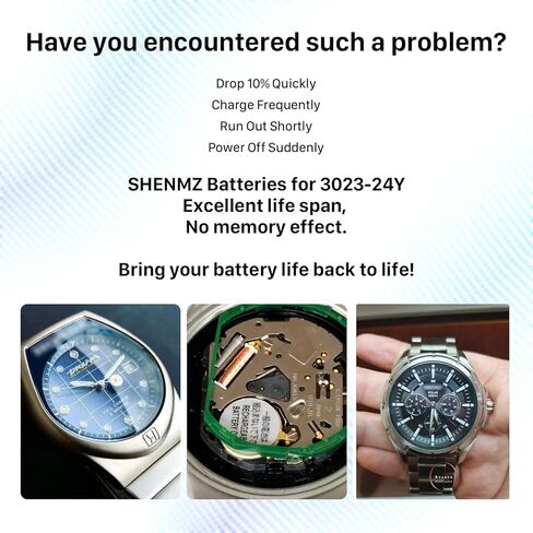 بطارية بديلة SHENMZ 3023.24Y (T23204) لمكثف Seiko | متوافق مع العيار VS32/V142/V145/V157/V158/V14J/TS920E in Saudi Arabia