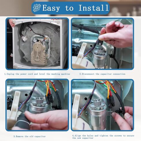 ترقية W11395618 W10625046 W11162560 استبدال مكثف تشغيل الغسالة لـ Whirlpool Kenmore Maytag Jenn-Air Magic Chef Washer Capacitor، استبدال WPW10625046 W10866250 W10843769 W10390446 in Kuwait