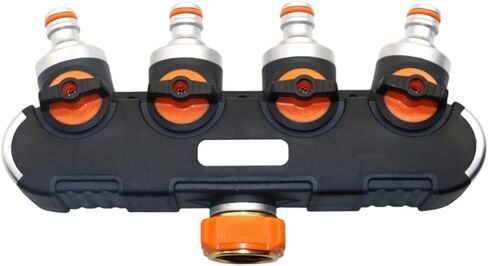 Metal 4-Ways Water Splitters Valve with 3/4 Inch Female Thread Garden Adapter Irrigation Hose Connectors in Kuwait