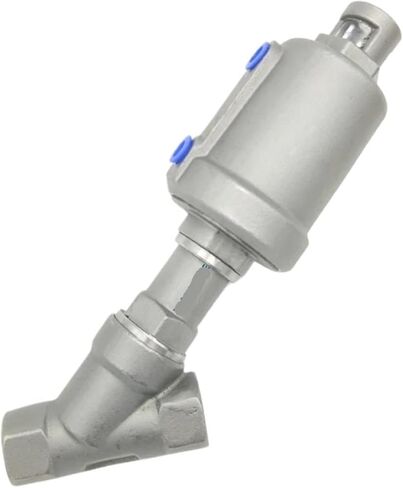 1PCS JDF100S0NC-V 3/8 High Temperature Water Steam Stainless Steel Valve Pneumatic Angle Seat Valve with Fluororubber NC Stainless Steel SS304(3/8 50 G1,Double Acting) in Kuwait