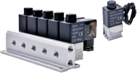 1PCS Solenoid Valve Group Manifold 3V2M Direct-Acting Pneumatic air Valve DC24V AC220V Normally Open(3V2M17F) in Kuwait