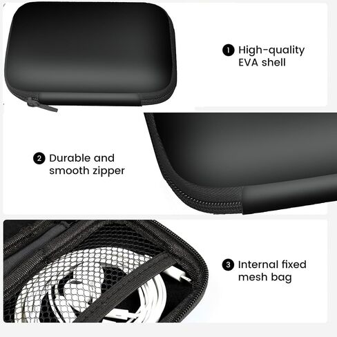 متوافق مع حافظة Garmin Approach G82، حقيبة حمل Lamshaw متينة من مادة EVA، غطاء واقي مقاوم للصدمات وخفيف الوزن متوافق مع Garmin Approach G82 (أسود) in Kuwait