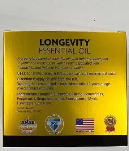 Longevity Essential Oil Deep Penetrating 21mL/0.71fl oz. Each - Pack of 6 Bottles in Saudi Arabia
