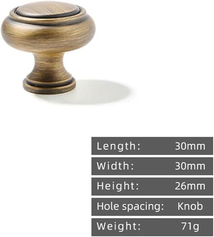 العتيقة النحاس مقبض طويل خزانة المطبخ درج الرجعية الصلبة سحب 1 قطعة (3-L-30mm) in Kuwait