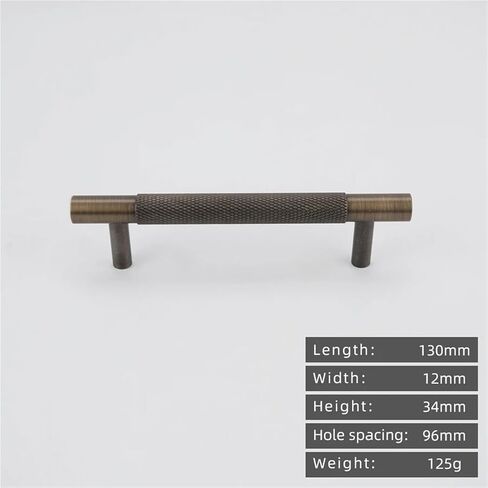 Solid Brass Retro Knurling Pull Kitchen Cabinet Antique T-Handle Drawer Copper Long Handle 1Pcs(BB38-96-Antique) in Saudi Arabia