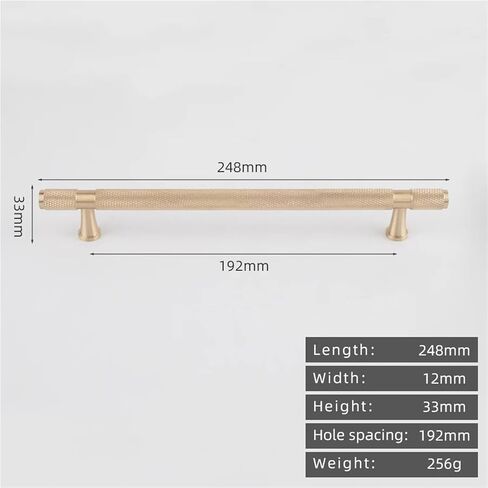 Brass Diamond Pattern Cabinet Pull T-Bar Lengthened 380mm Drawer Handle 1Pcs(8822-192-Gold) in Saudi Arabia