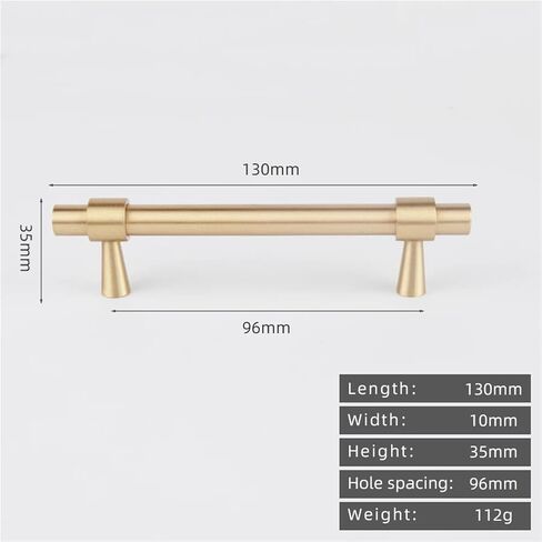 Solid Brass Brushed Antique Bronze 265mm Pull Drawer T Bar Kitchen Cabinet Handle 1Pcs(8873-96-BB) in Saudi Arabia