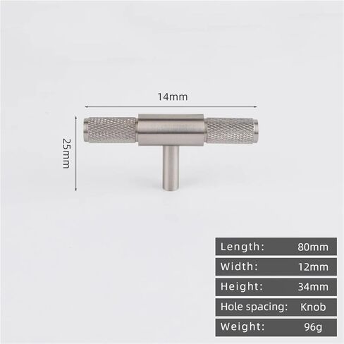 Solid Brass Embossed 500mm Long Handle Drawer T-Handle Cabinet Nickel 1Pcs(8838-T) in Saudi Arabia