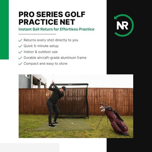 شبكة جولف Net Return Pro Series كبيرة 9، متعددة الرياضات، 9x9 قدم، إرجاع الكرة تلقائيًا، محمولة للداخل/الخارج in Saudi Arabia