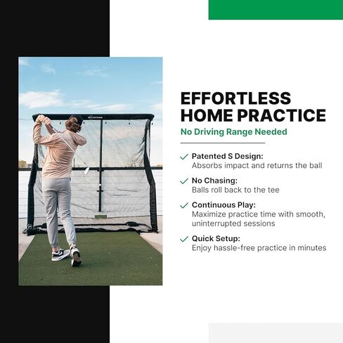 شبكة جولف Net Return Pro Series كبيرة 9، متعددة الرياضات، 9x9 قدم، إرجاع الكرة تلقائيًا، محمولة للداخل/الخارج in Kuwait