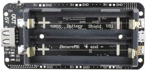 Double 18650 Battery Charge Shield - 3V 5V DC Supply in Kuwait