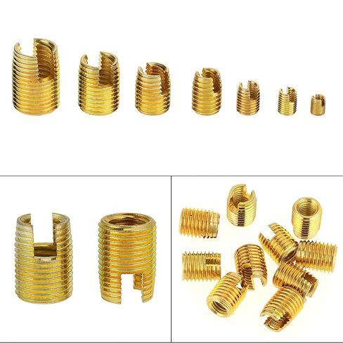 50PCS Self Tapping Thread Insert, Brass Self Tapping Thread Inserts Combination Set Reinforce Repair Tool in Saudi Arabia
