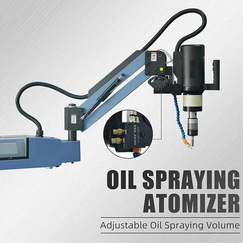 1200W Pneumatic Tapper, High Precision M3-M16 Electric Tapping Machine, Touch Screen Universal Head Electric Tapping Machine, 0-375 RPM, M3-M16 Complete Set of 8 in Saudi Arabia