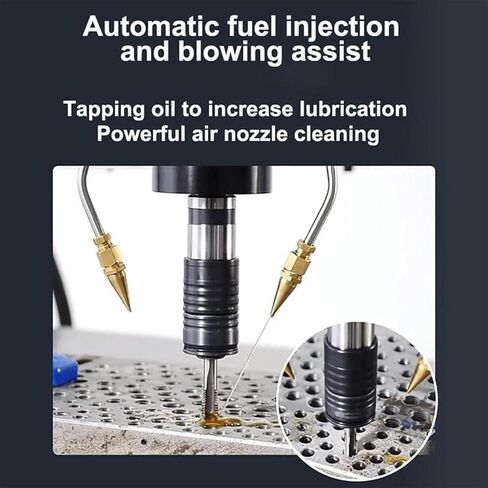 1200W Pneumatic Tapper, High Precision M3-M16 Electric Tapping Machine, Touch Screen Universal Head Electric Tapping Machine, 0-375 RPM, M3-M16 Complete Set of 8 in Saudi Arabia