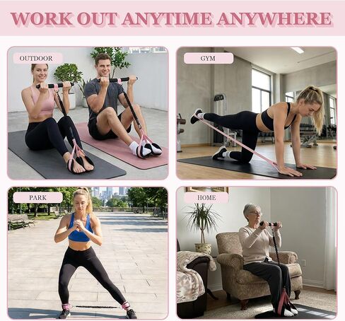HIMSPORNER حزام مقاومة دواسة قابل للتعديل مع مقبض، عصابات مقاومة الكاحل مع الأصفاد، شريط مقاومة الشكل 8، معدات تمرين للخصر، الذراع، القلب/ABS، الساق، العلاج الطبيعي، اليوغا، البيلاتيس in Kuwait