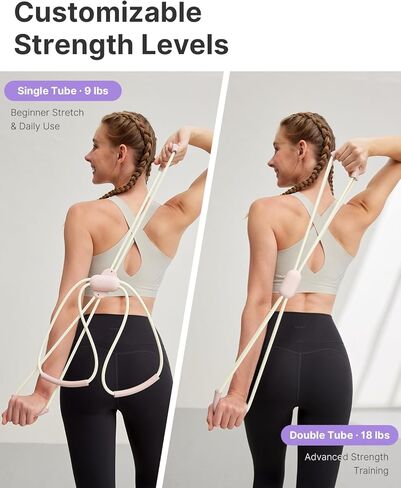 YOTTOY Cross Resistance Band for Full Body Workout,Elastic Exercise Bands for Legs,Arms,Glutes,Stretch Bands for Exercise,Yoga Straps for Stretching, Booty Bands for Home Gym in Kuwait