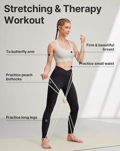 YOTTOY Cross Resistance Band for Full Body Workout,Elastic Exercise Bands for Legs,Arms,Glutes,Stretch Bands for Exercise,Yoga Straps for Stretching, Booty Bands for Home Gym in Kuwait