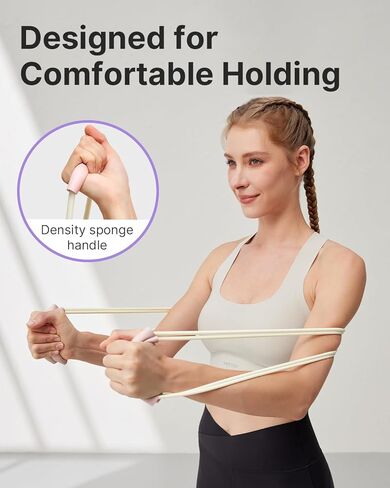 YOTTOY Cross Resistance Band for Full Body Workout,Elastic Exercise Bands for Legs,Arms,Glutes,Stretch Bands for Exercise,Yoga Straps for Stretching, Booty Bands for Home Gym in Kuwait
